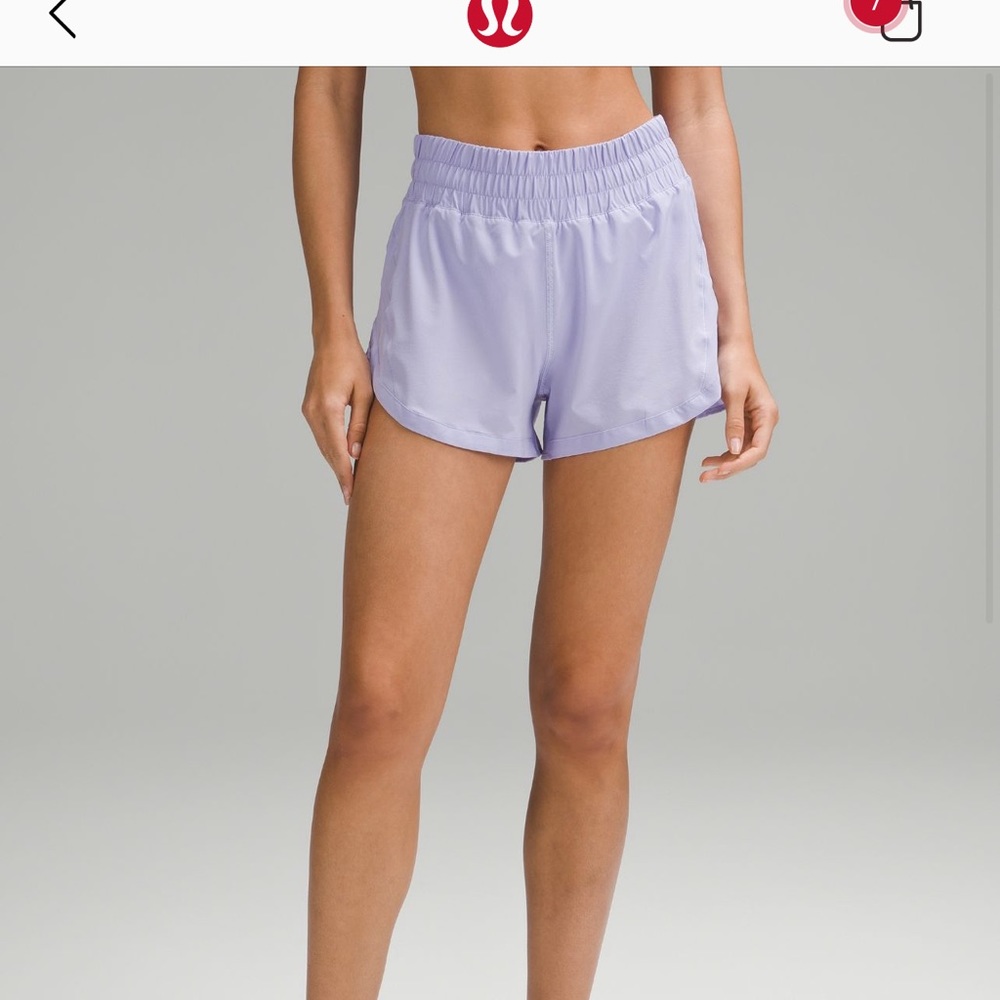 Lululemon track that high rise lilac smoke